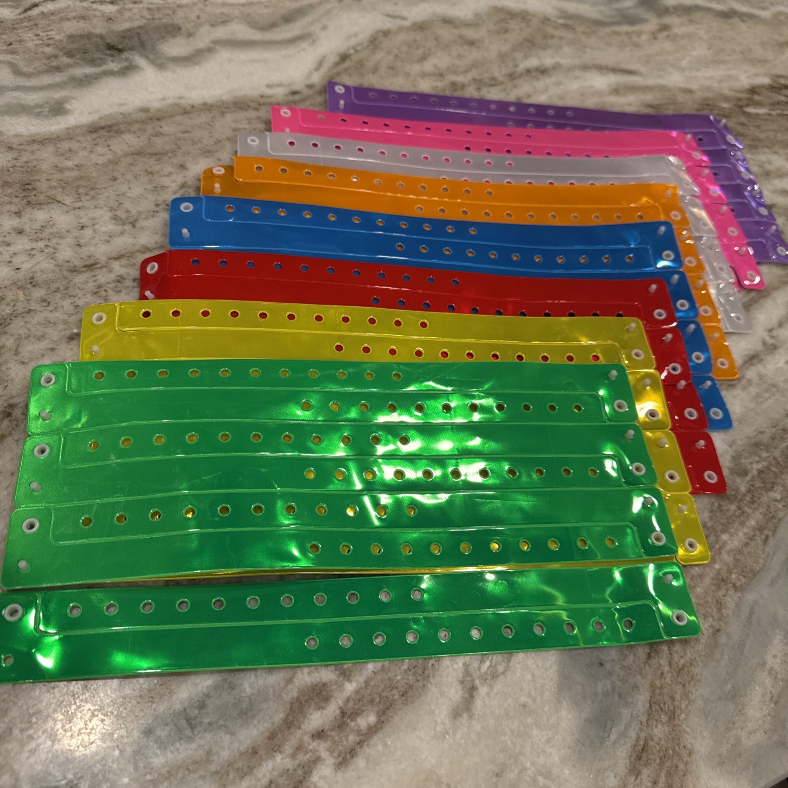 64 NEON COLOR PLASTIC/ VINYL WRISTBANDS, WRISTBANDS FOR EVENTS