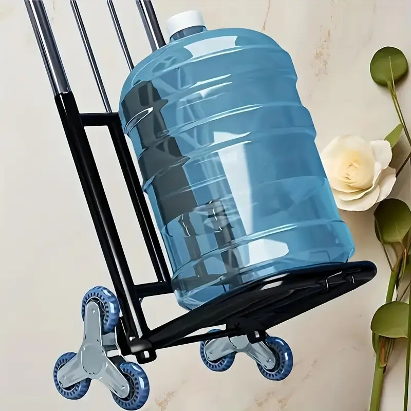 330 lbs Stair Climbing Cart Heavy Duty Folding Hand Truck Dolly 6 Wheels + Rope