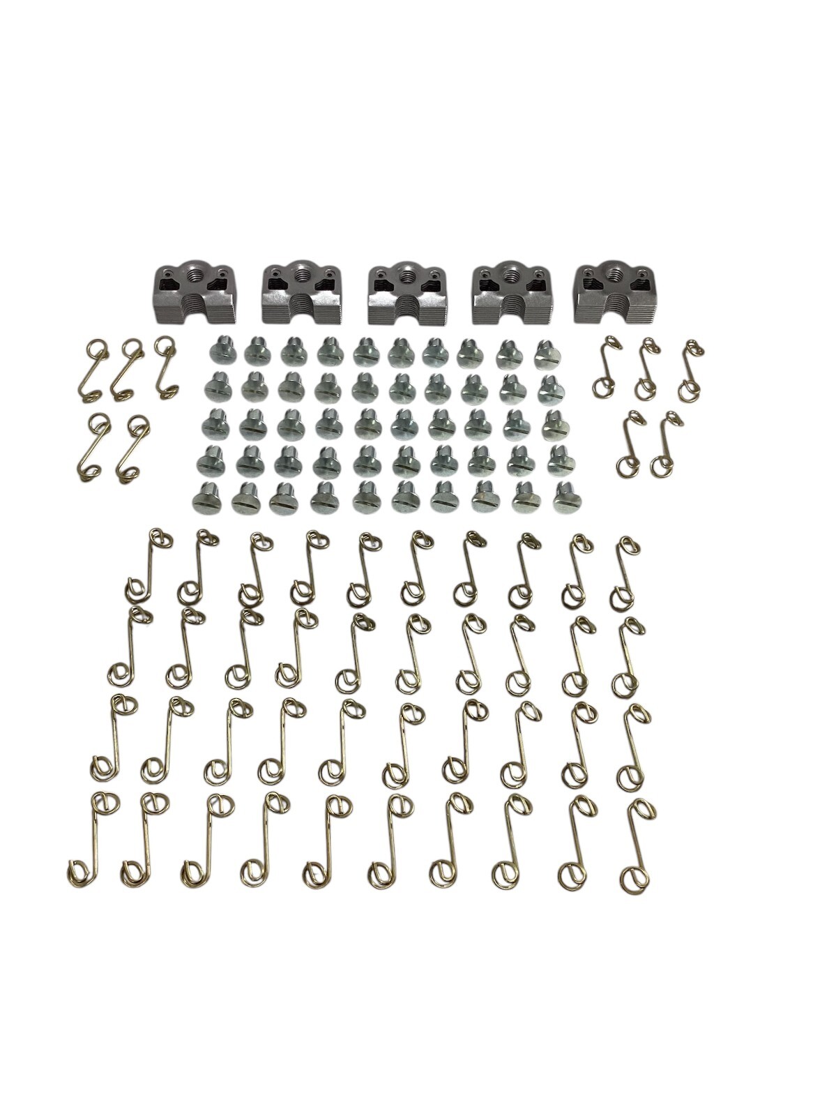 Dzus Button Steel Slotted Quarter Fastener Springs Tab PlatesFree Rivets 50 Kits