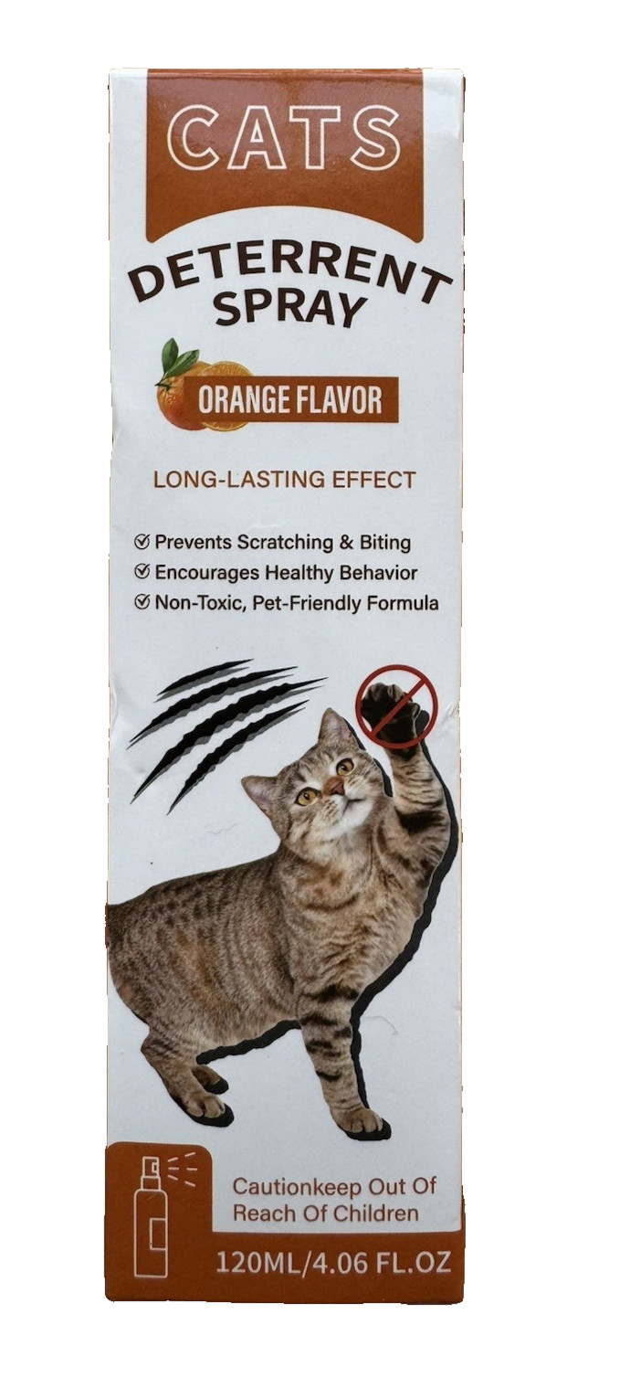 2-in-1 Cat & Kitten Training Aid Cat Deterrent Spray - Orange - 4 oz - Ex: 4/28