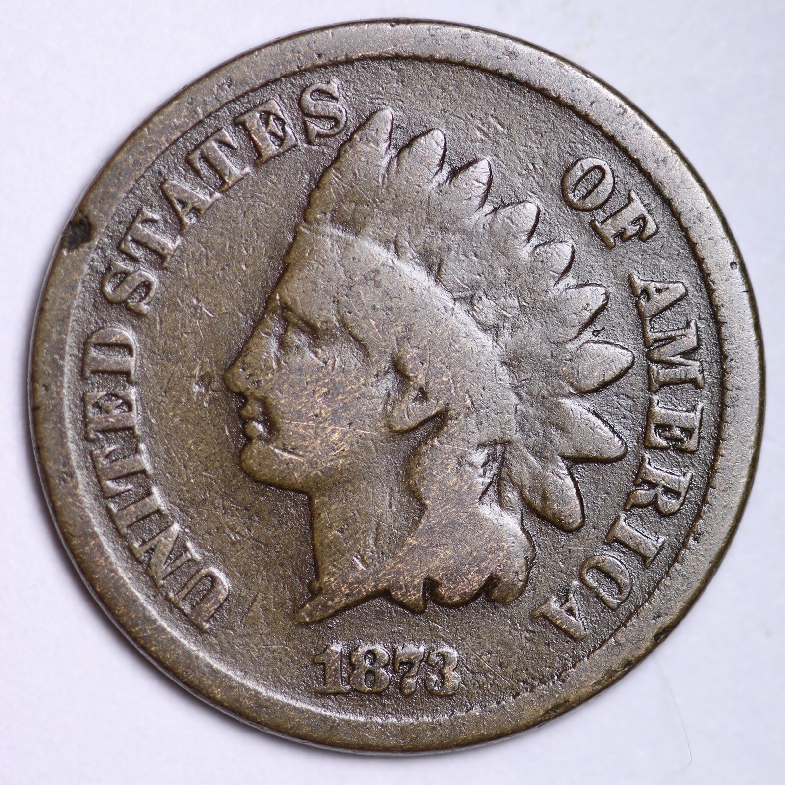 1873 INDIAN HEAD CENT G/VG FREE SHIPPING LOWEST ON THE BAY