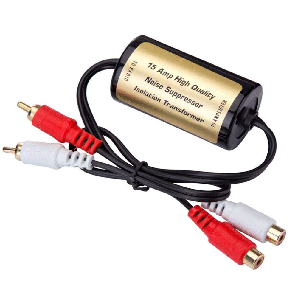 2 RCA Audio Noise Filter Suppressor Ground Loop Isolator for Car AMP Home Stereo