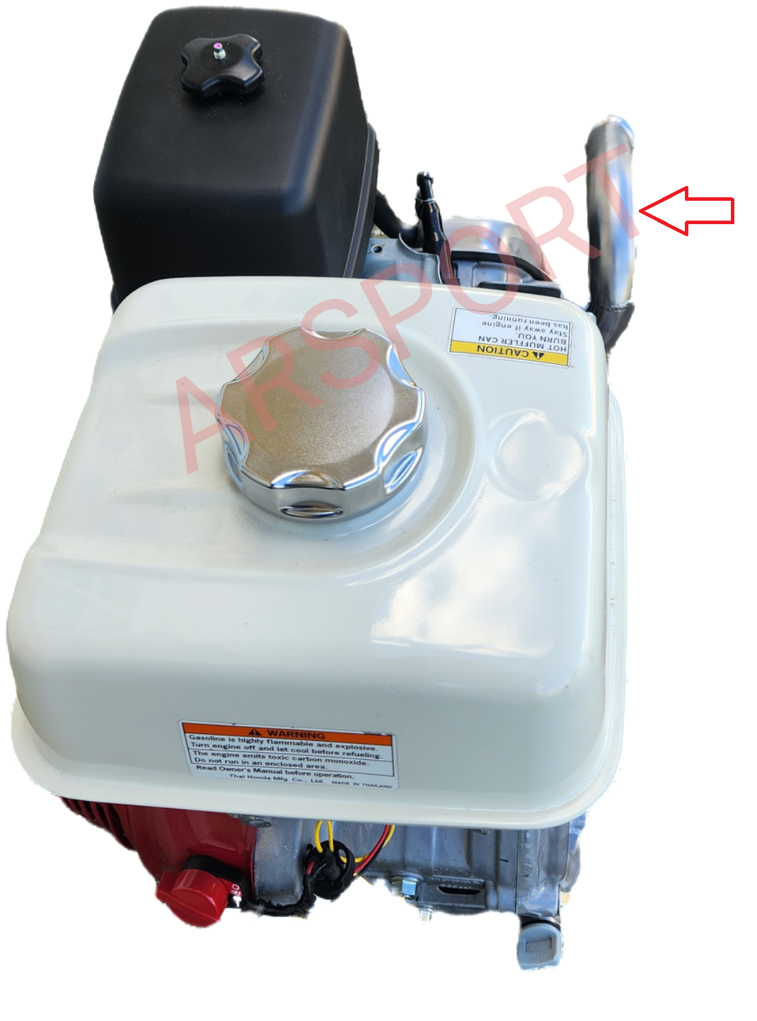 Low Exhaust Pipe 1" female thread for: Predator 301cc, Predator 420cc, GX 270