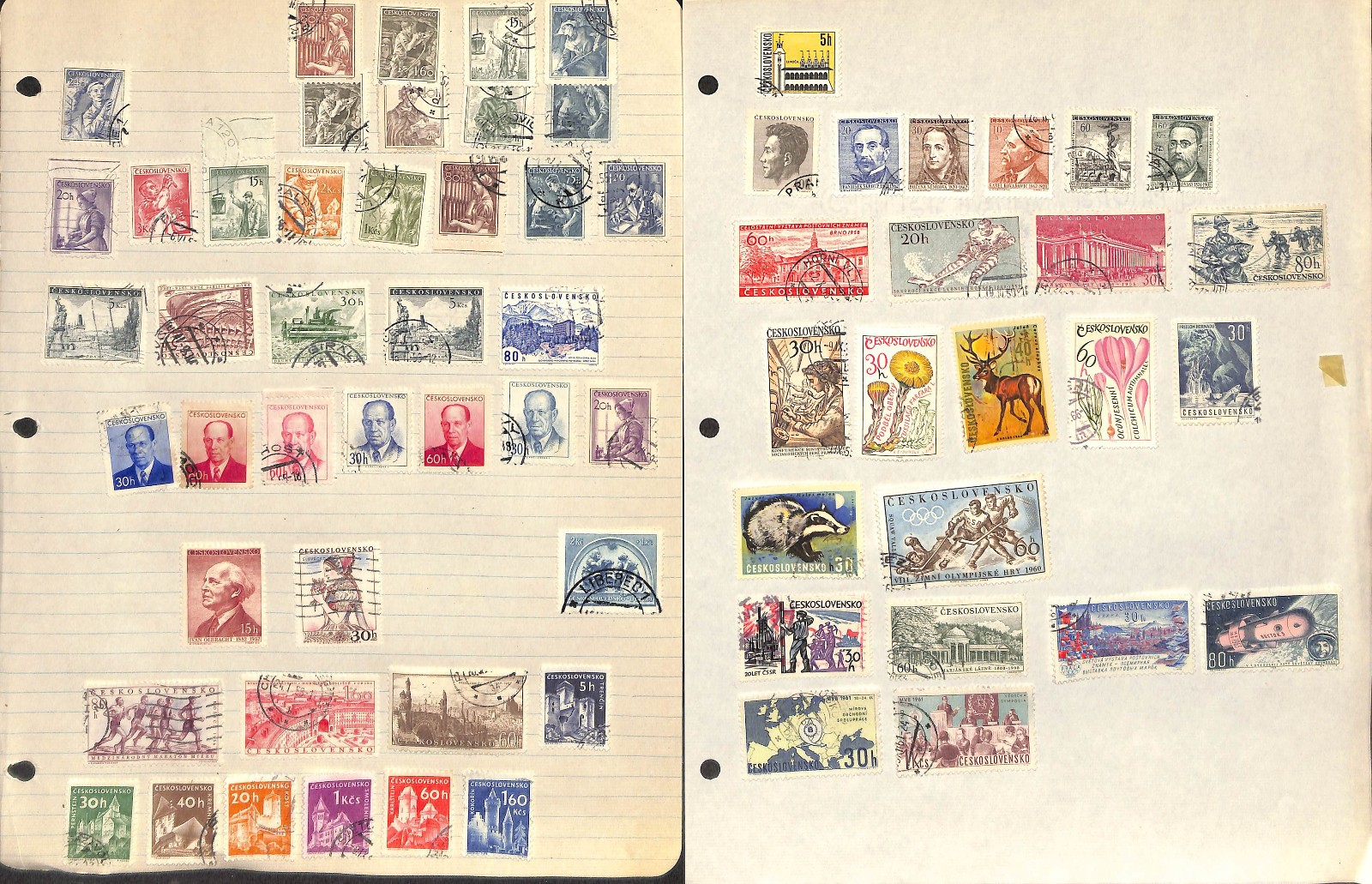 Czechoslovakia Stamp Collection on 42 Pages, 1918-1960 (BR)