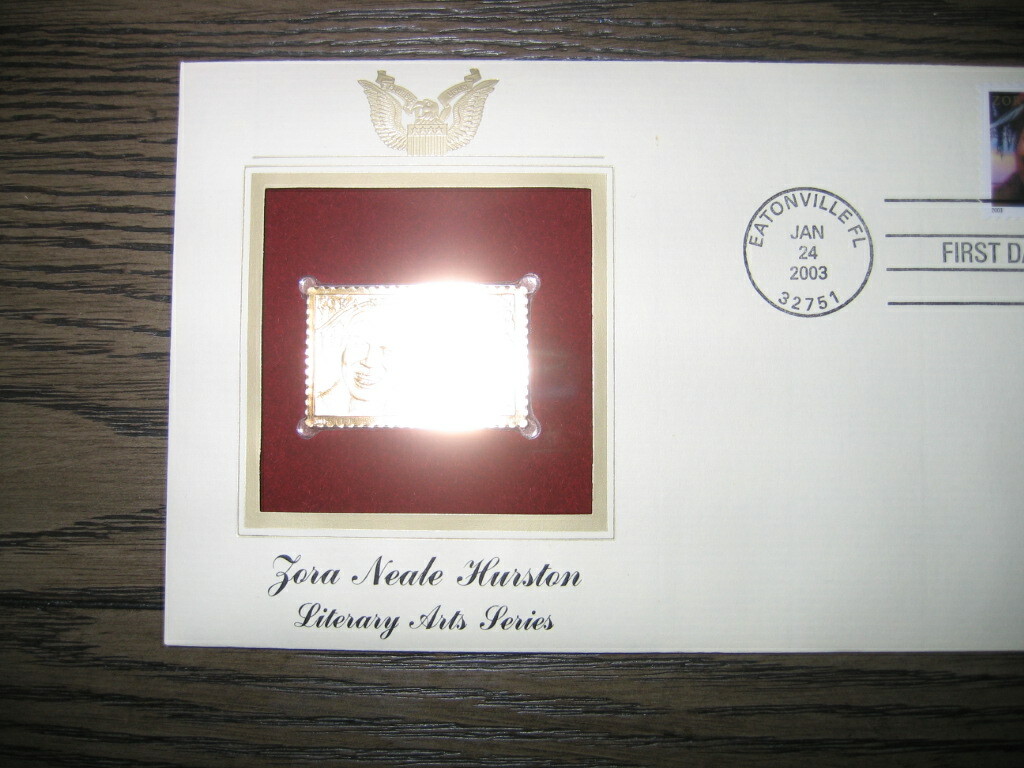 2003 Zora Neale Hurston Literary Art Series Replica Gold Golden Cover STAMP