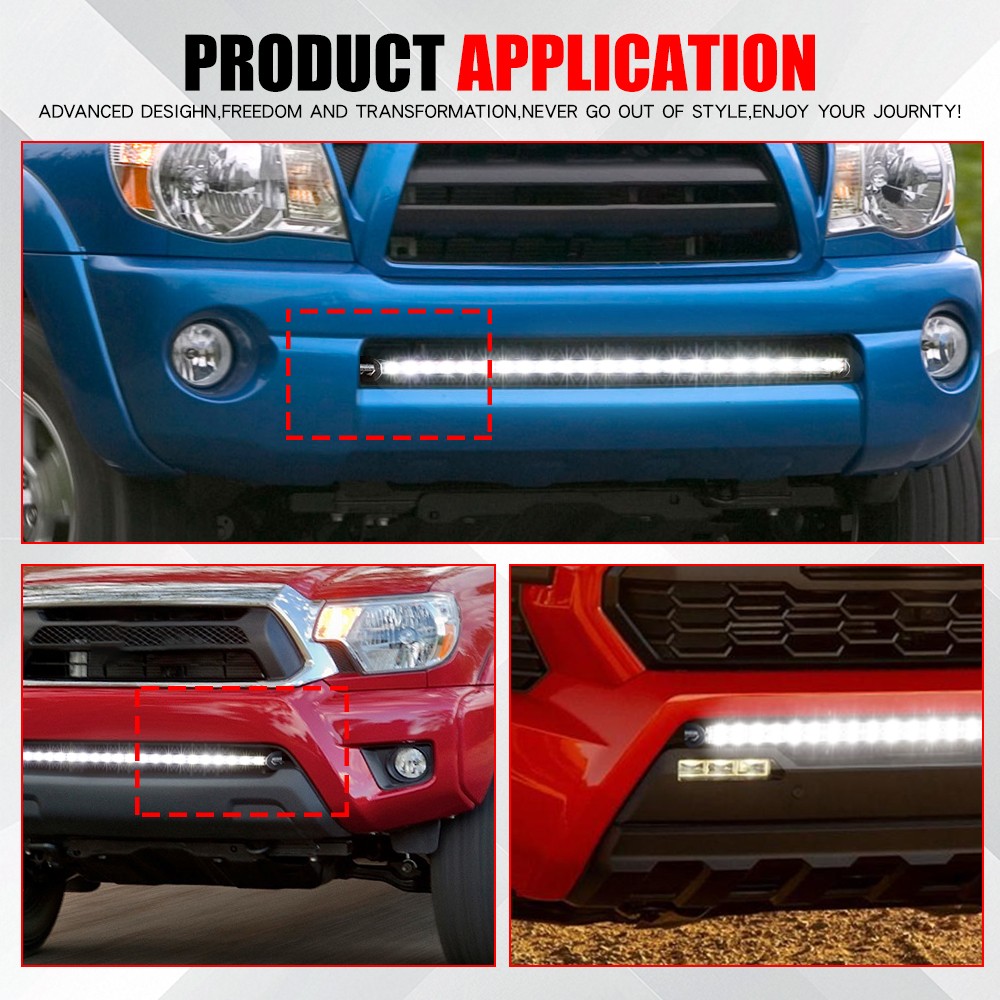 For Toyota Tacoma 2016-2023 Slim 780W 32" LED Light Bar Bumper Mounting Kit