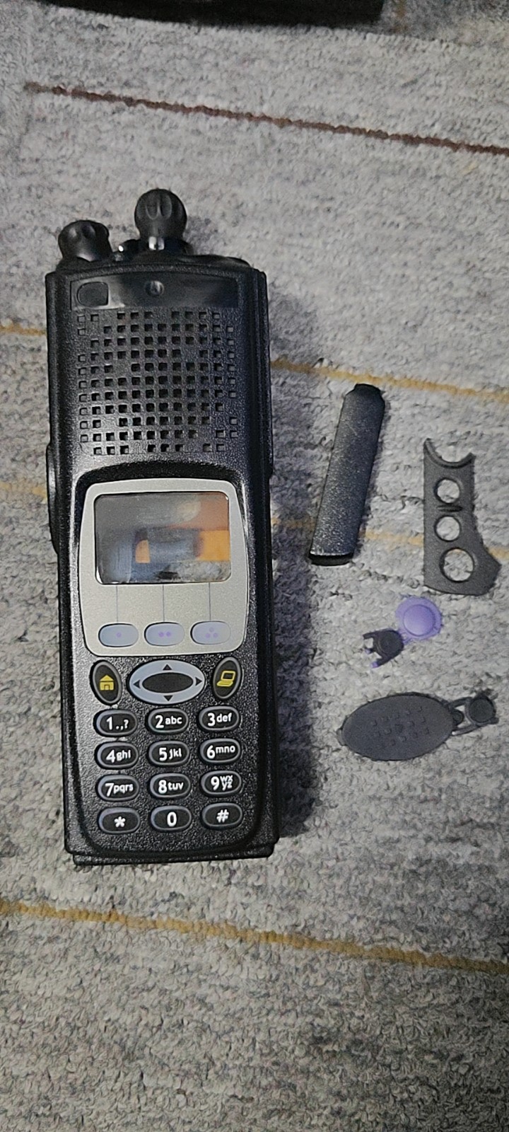 Black Replacement Front Housing Case For XTS5000 Model 3 Radio with Speaker