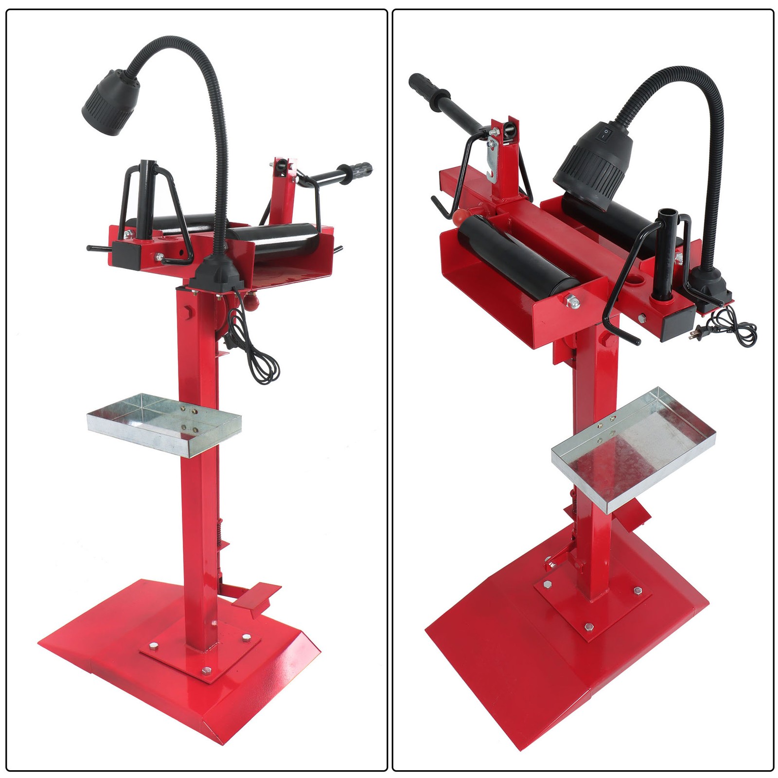 Manual Car Tire Spreader Tool Heavy Duty Tire Changer Repair Tires w/ Led Light