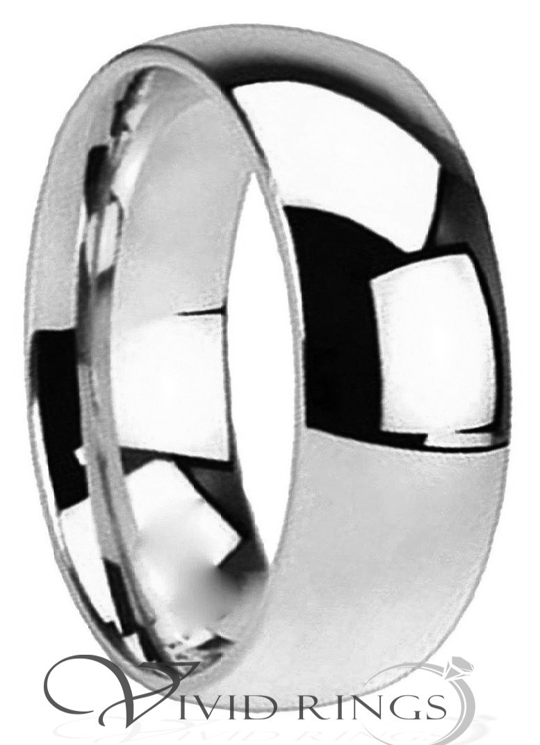 Stainless Steel Ring High Polish Wedding Band Size 3.5 to 14.5