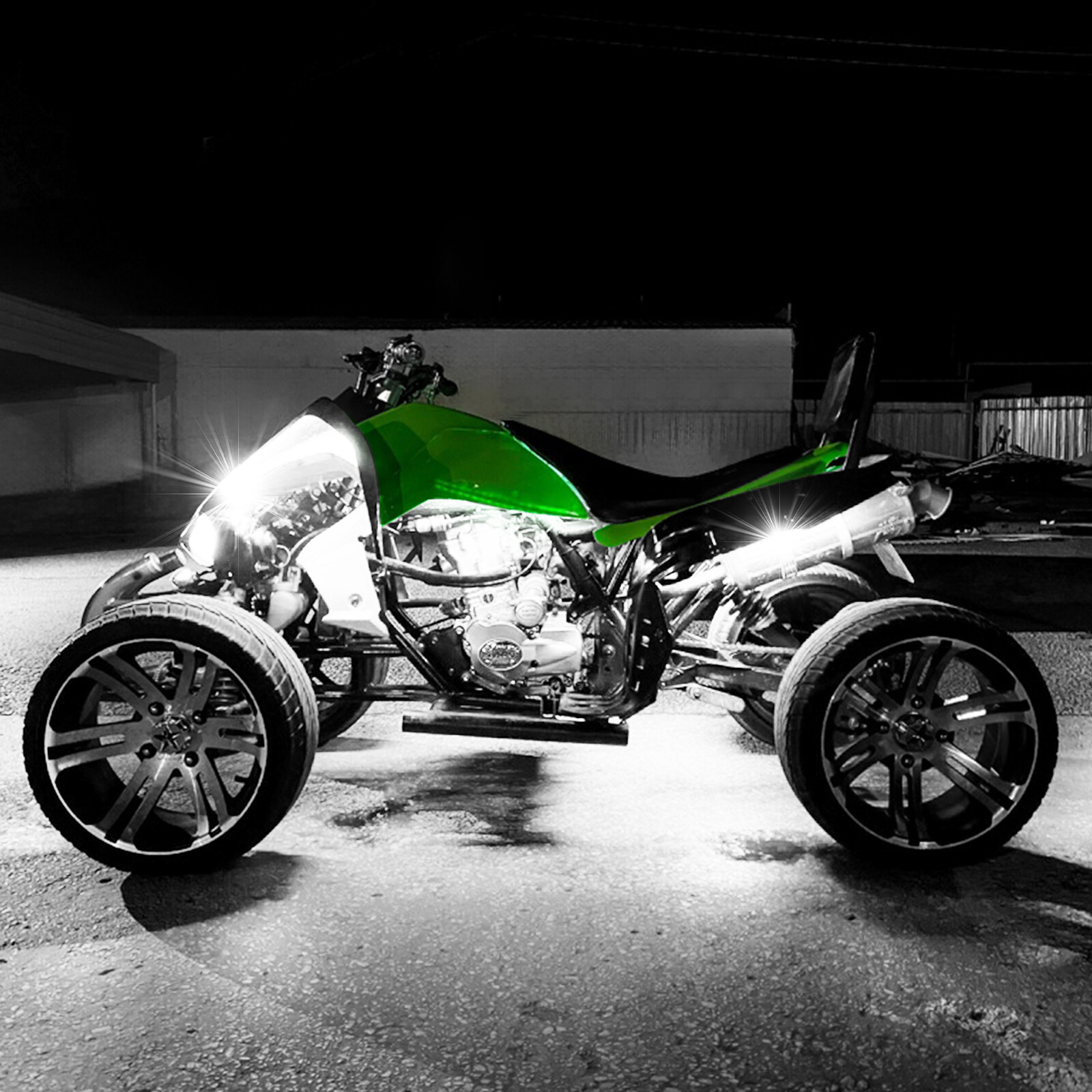 12 PCS Pure White LED Rock Lights, Waterproof Underglow Underbody Lighting Kit