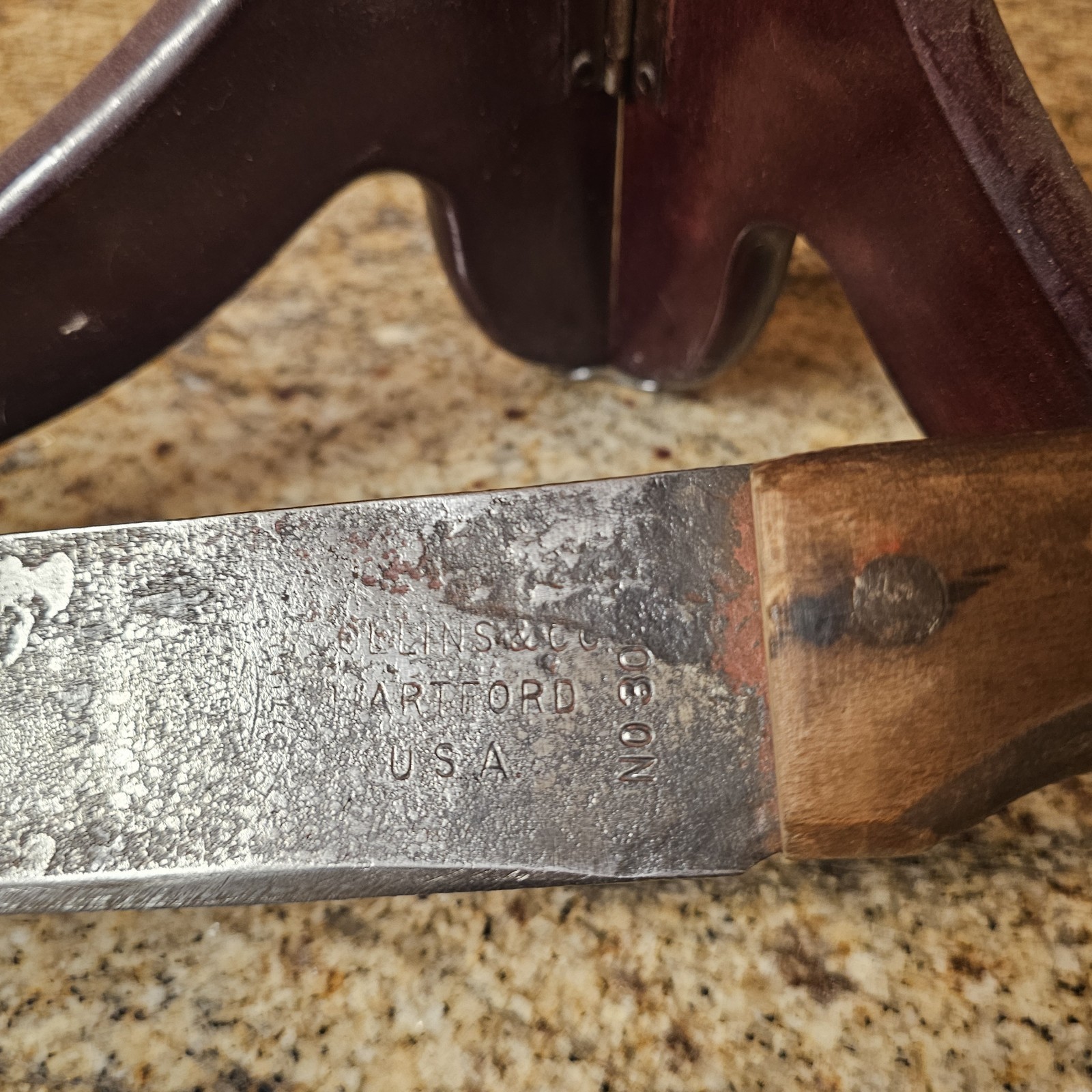 Vintage Collins & Co. Legitimus No 13 Large Knife With Sheath USA