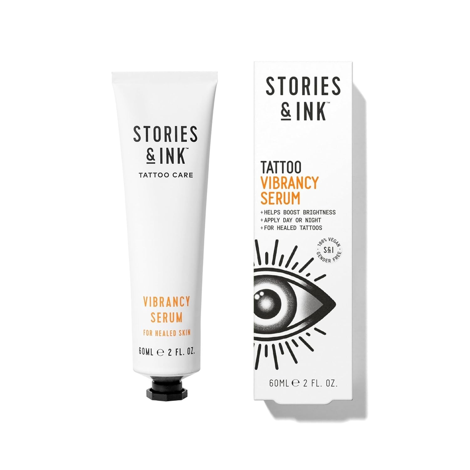 Stories & Ink Healed Tattoo Vibrancy Serum 2 Oz All Skin Tones Styles Brightens