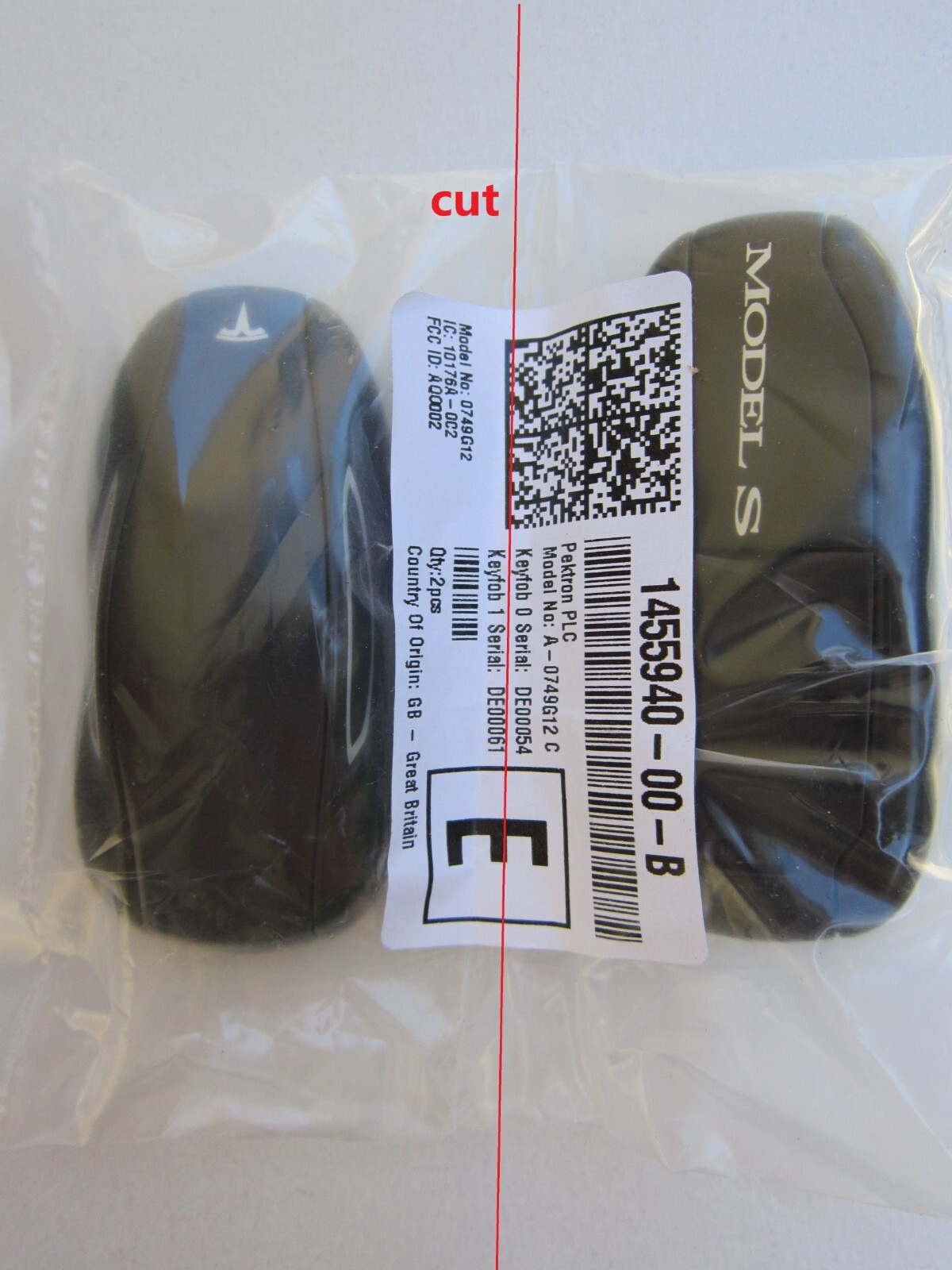 NEW OEM 2012-2019 TESLA MODEL S KEYLESS REMOTE SMART KEY FOB ALARM AQO002 315Mhz