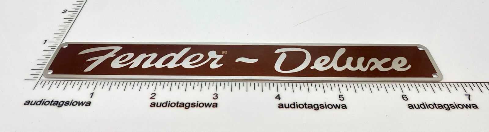 Fender Deluxe Tweed Brown Amplifier Badge Custom Made Aluminum