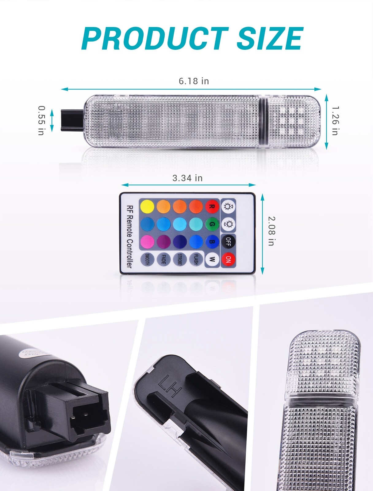 Pair LED Door Courtesy Light For Chevy Silverado Suburban Tahoe GMC Sierra Yukon