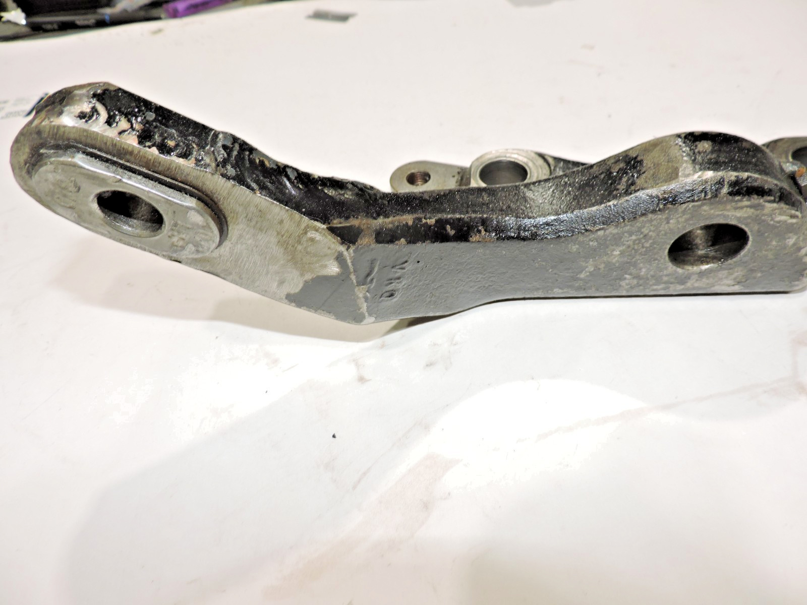 Ronnie Hopkins (RHE) LF steering arm raised for bump steer NASCAR ARCA