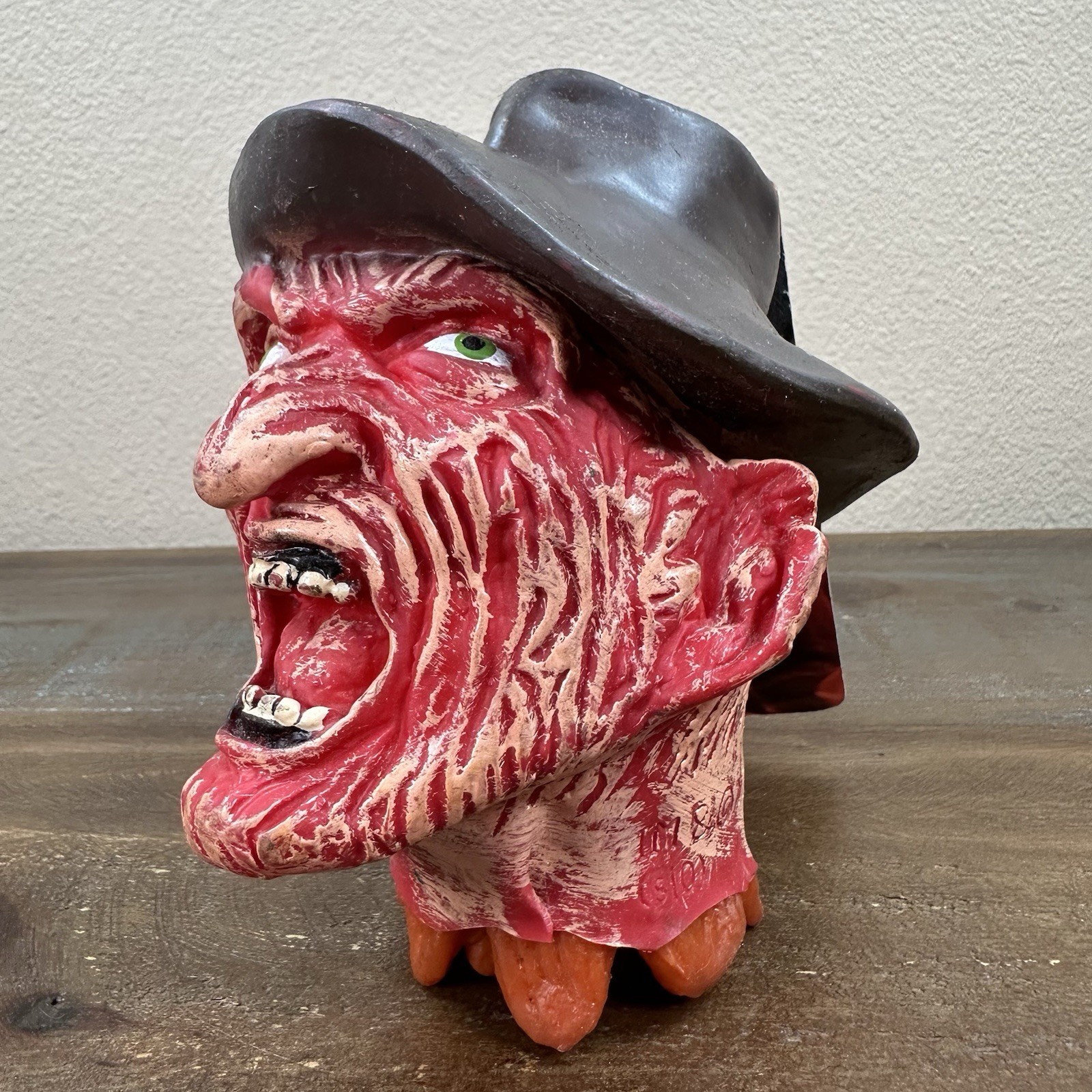 NWT Nightmare on Elm Street Freddy Krueger Rubber Shrunken Head New Line 7”