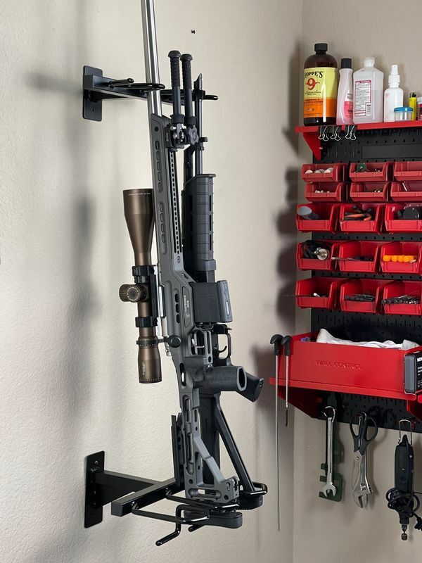 3-Slot Gun Rack Wall Mount for Rifles and Shotguns, Rifle Rack Heavy Duty Steel