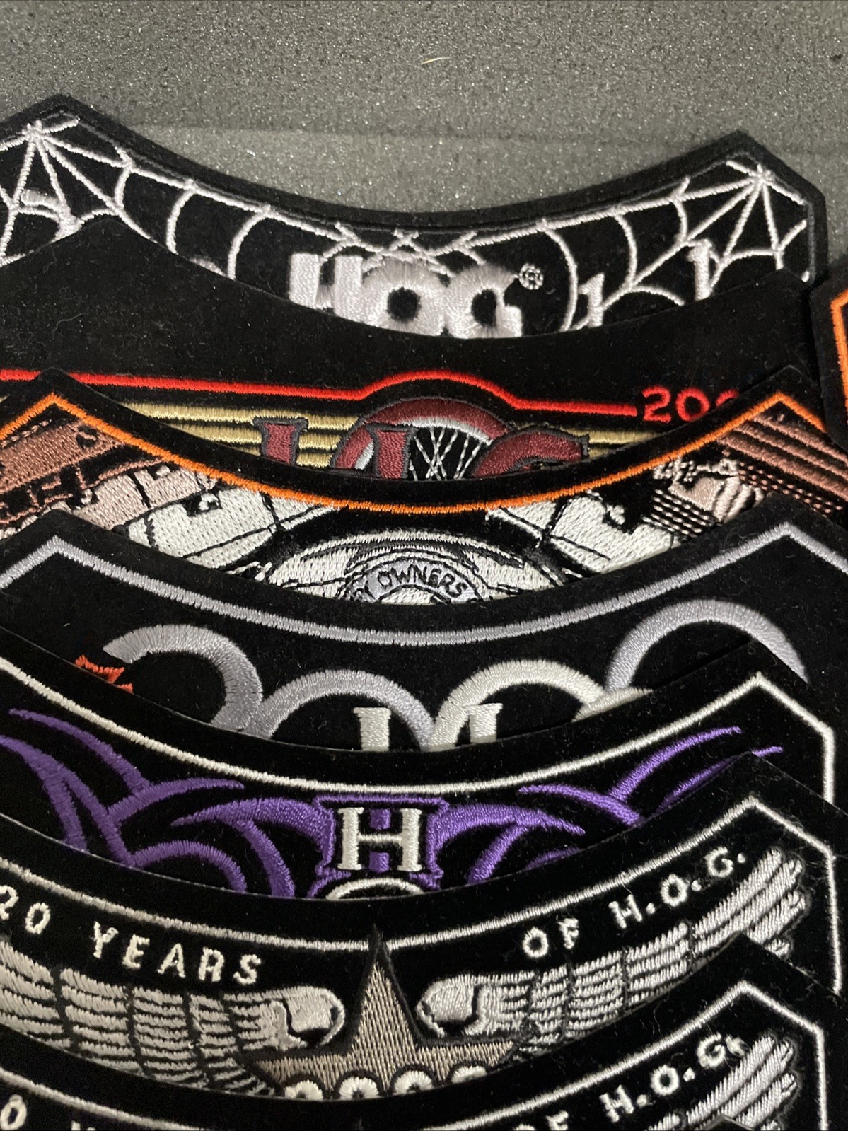 13 Harley Davidson Patch Lot HOG 2000, 01, 03, 04, 06, 05, 07, 08, 011 Patches