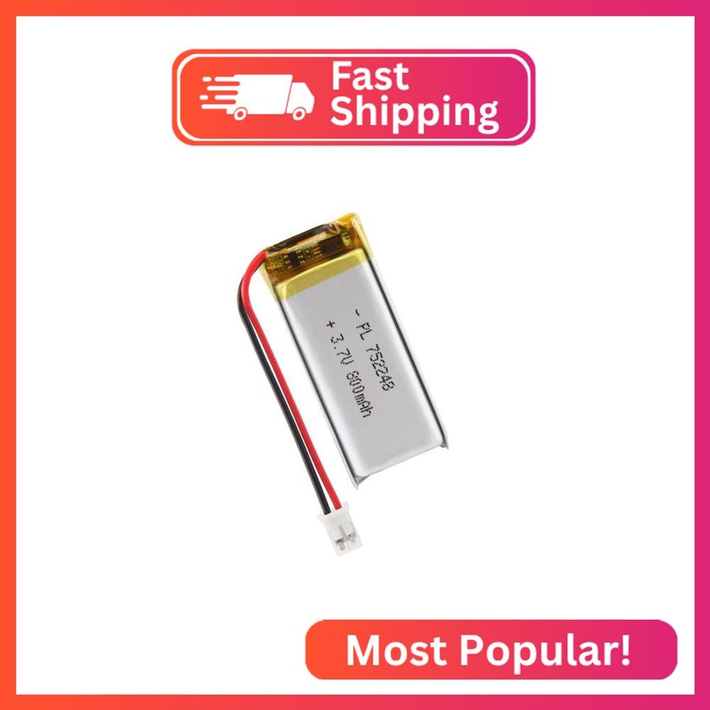 Qimoo 752248 3.7V Lipo Battery 800mAh 752248 Rechargeable Lithium Polymer Batter