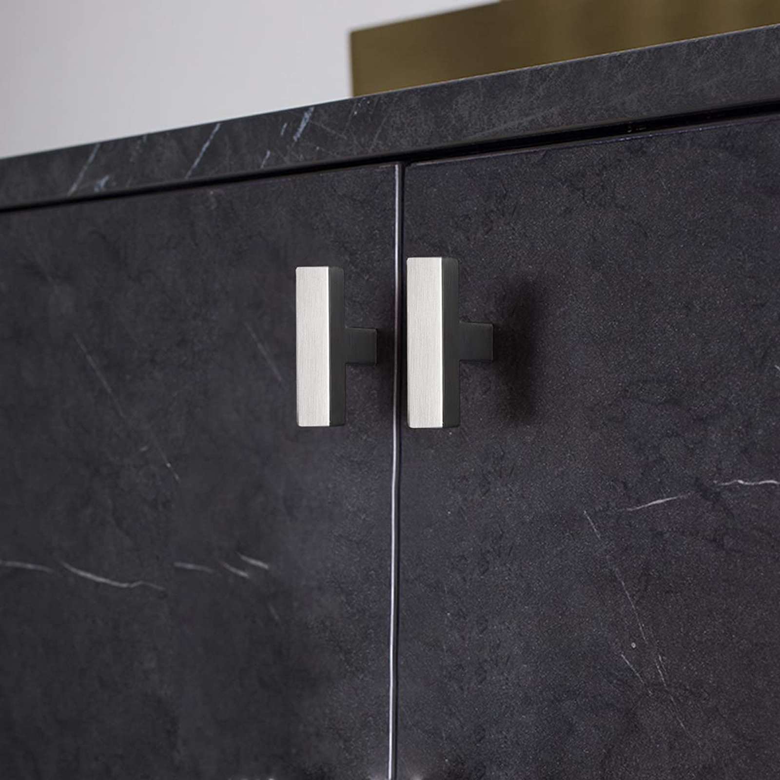 Square Brushed Nickel Cabinet Handles Pulls Knobs Kitchen Bath Stainless Steel