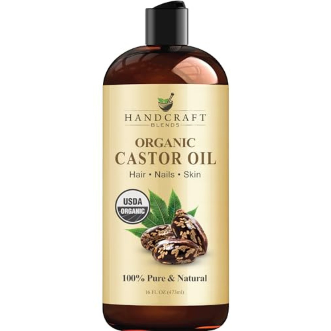 Premium Organic Castor Oil 100% Pure and Hexane-Free Cold-Pressed Beauty 16 fl.