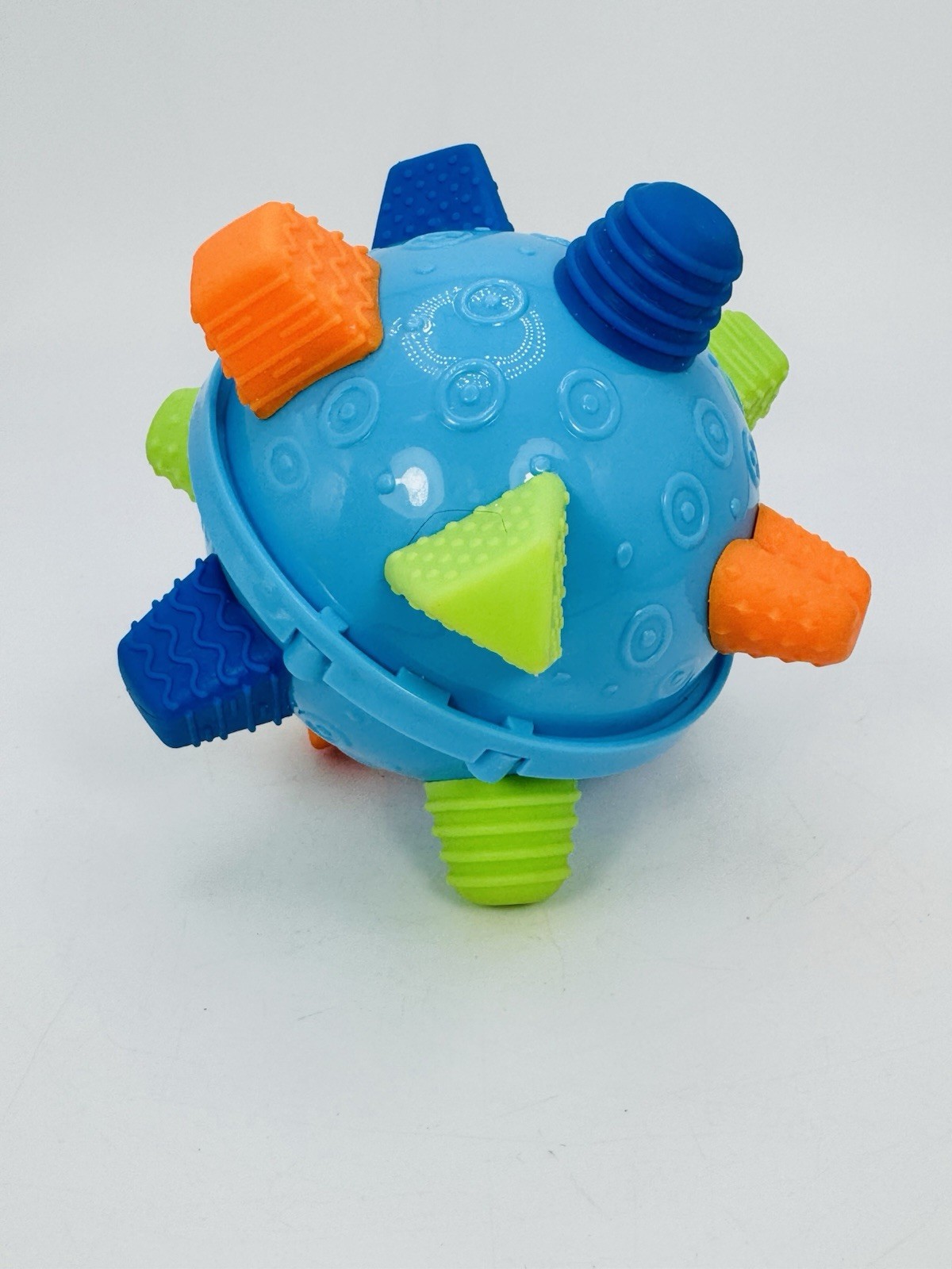 Bumble Ball Vibrating Bouncing Sensory Toy Aqua Blue Tested Works READ!
