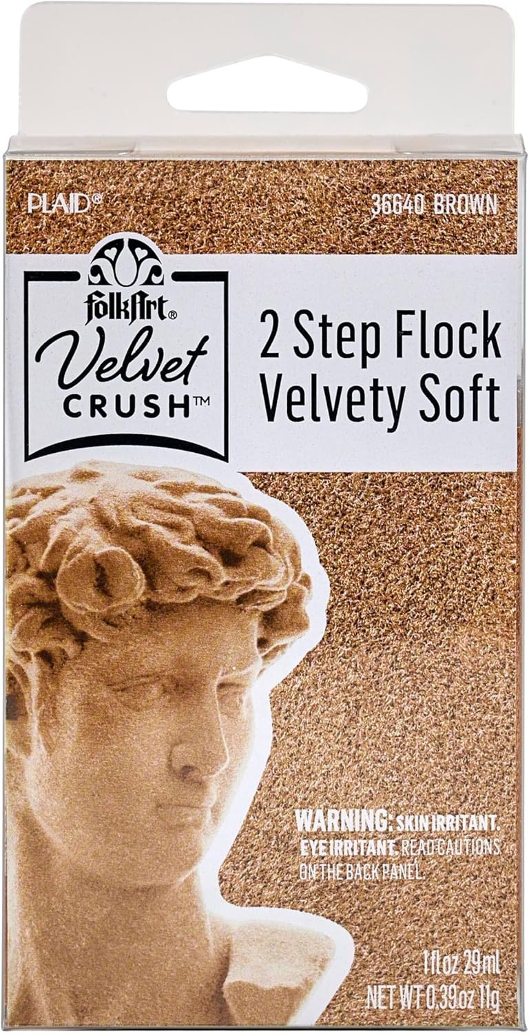 FolkArt Velvet Crush Flocking Kit ~ Brown ~ Velvety Soft