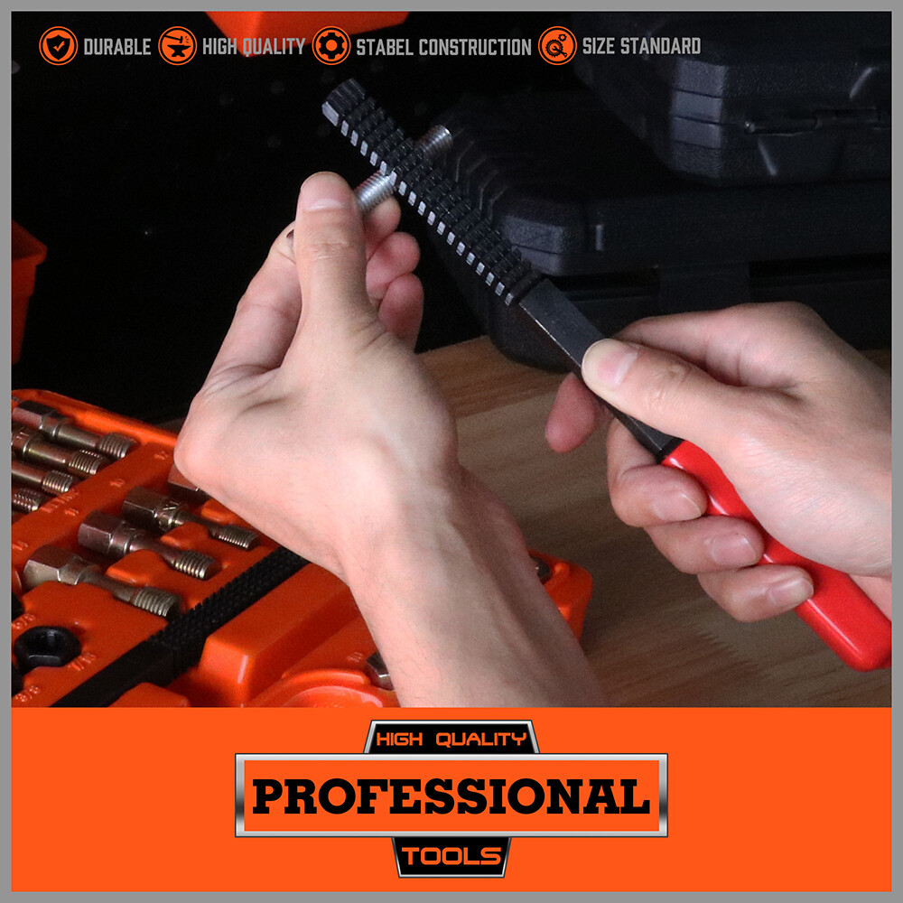 48 Pcs Thread Repair Chaser Set UNF UNC and Metric Thread Restorer Kit