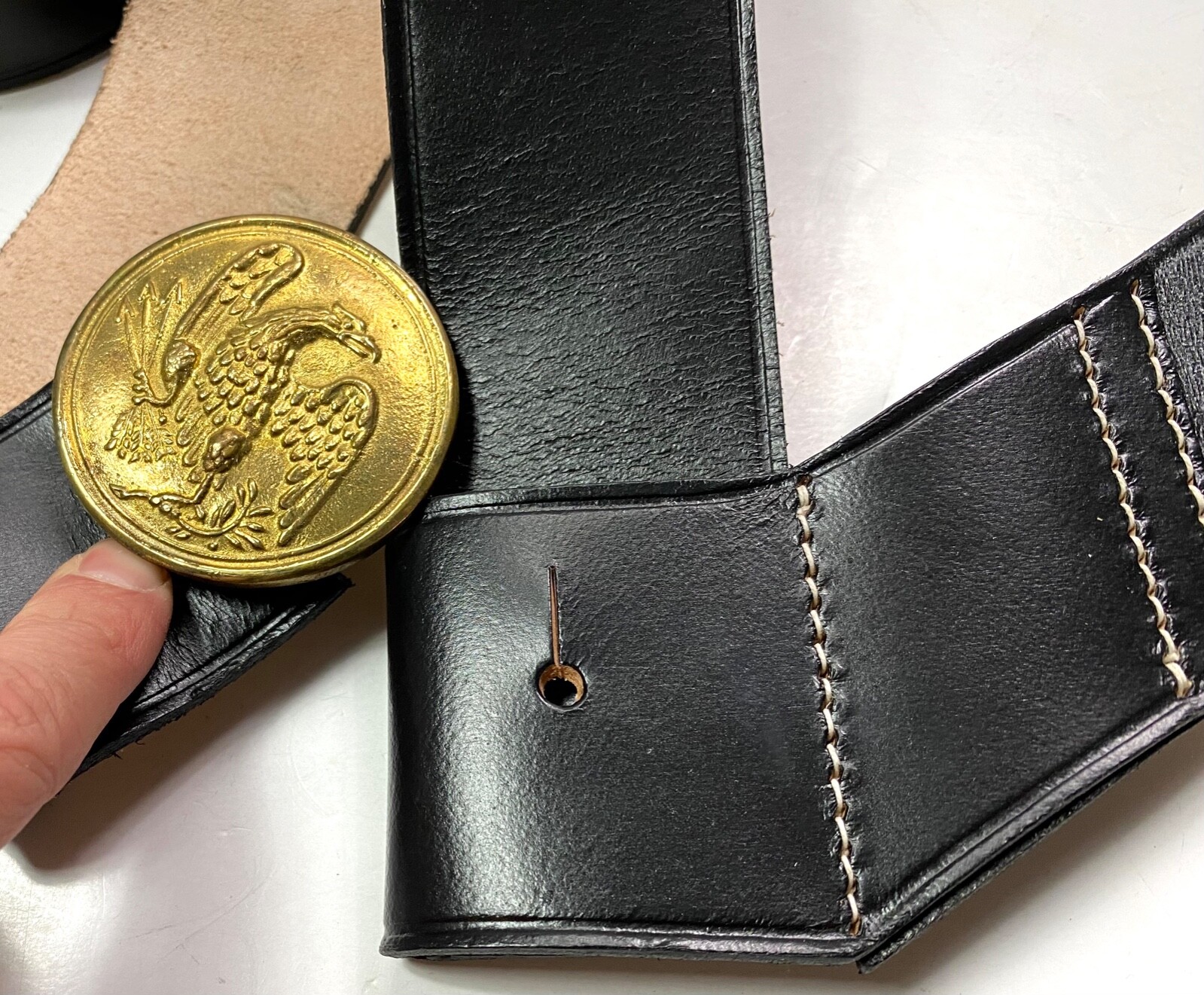 CIVIL WAR US UNION NCO FIELD SWORD BALDRIC BELT & BUCKLE