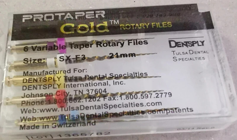Dentsply Protaper Gold Rotary Files 21mm/25mm/31mm Tulsa Assorted Endodontics US