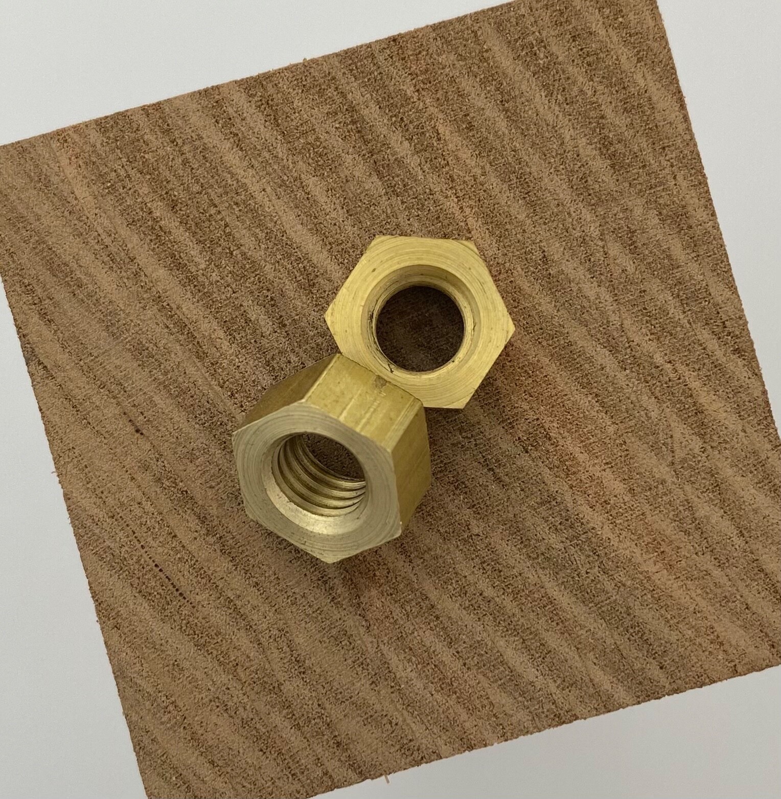 9/32-24 Left Hand Thread Stud Removal Nuts for Stanley Planes in Brass
