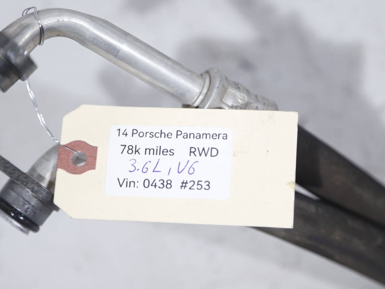 11-16 PORSCHE PANAMERA 3.6L 970 RWD TRANSMISSION OIL COOLER HOSE TUBE LINE 78K