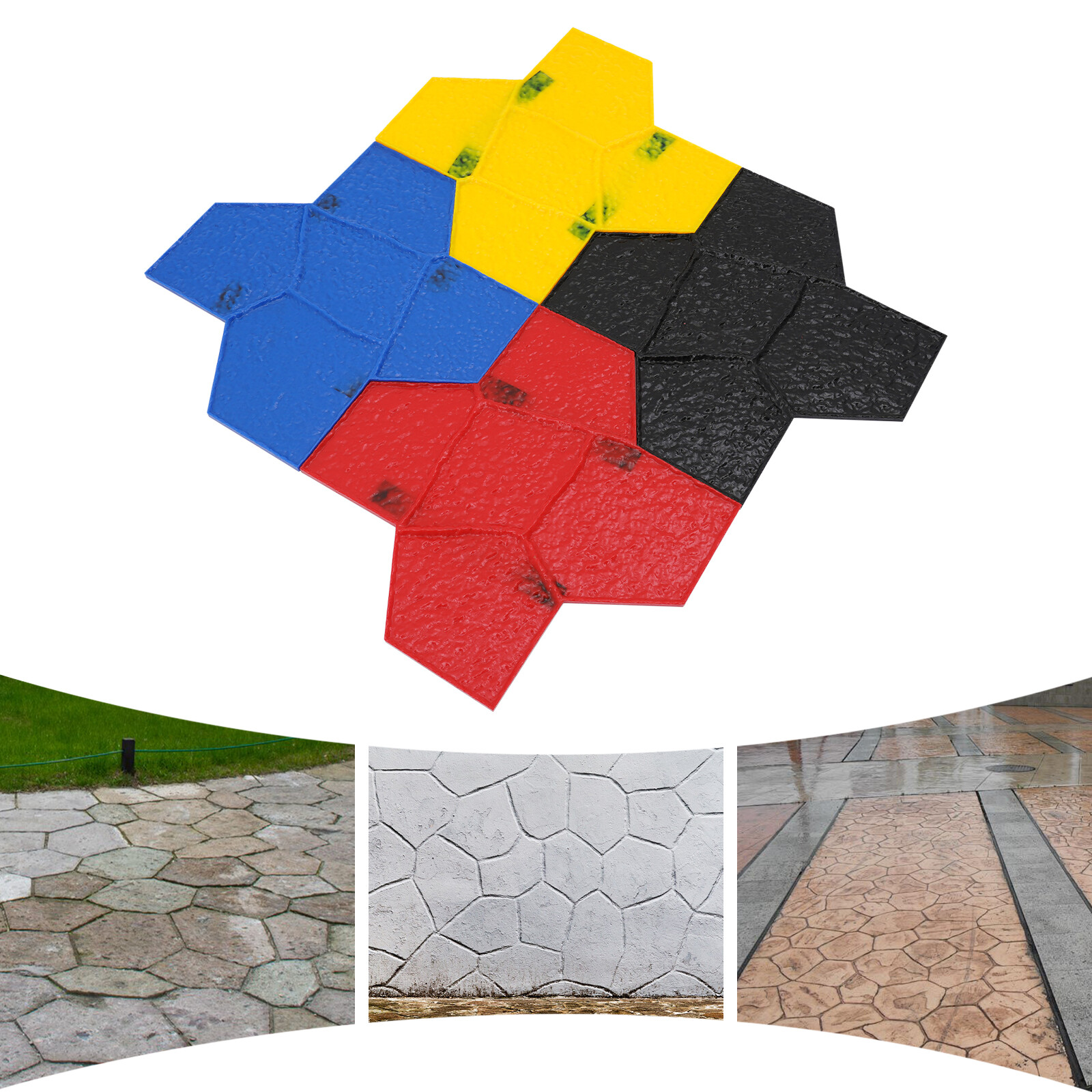 Concrete Texturing Skin Concrete Stamps Mats Set Polyurethane Concrete Stamping