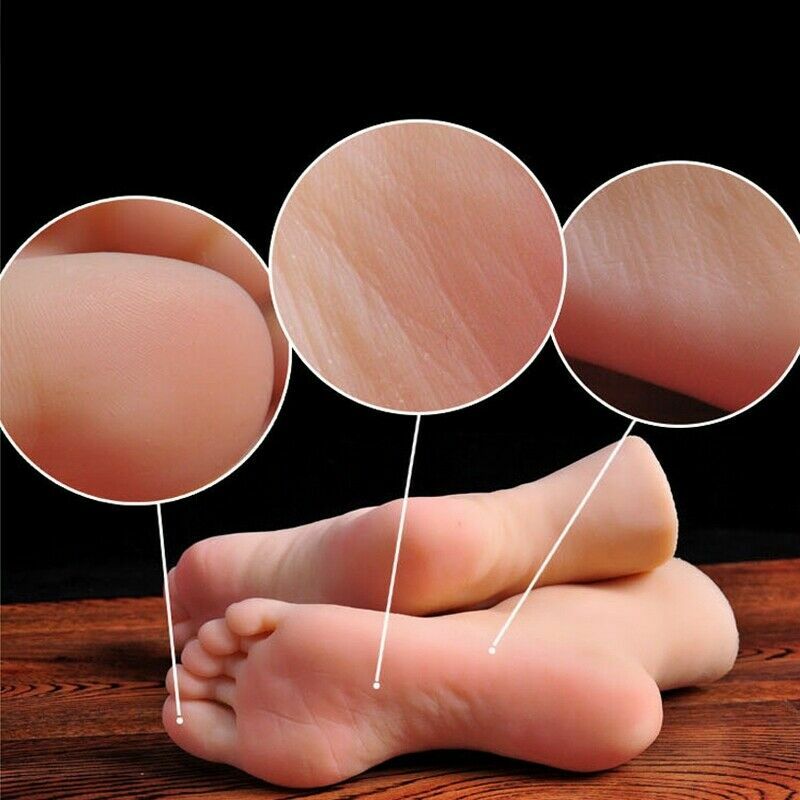 1-Pair Realistic Silicone Female Mannequin Feet Model Shoes Displays EUR 41