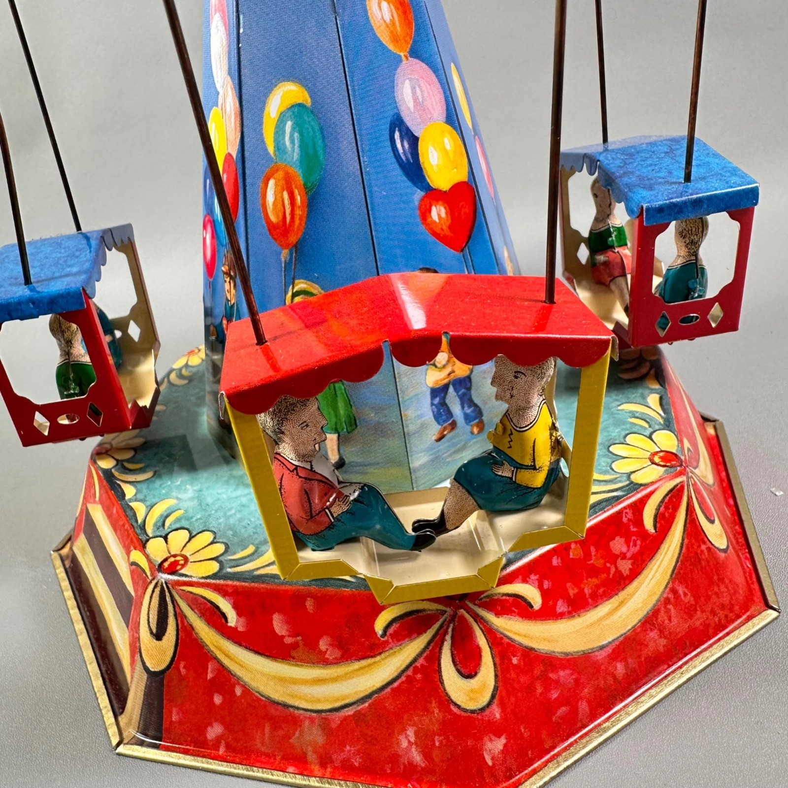 German Tin Toy Carousel Wagner Brunn 2002 Reproduction Carrousel w/Box Vintage