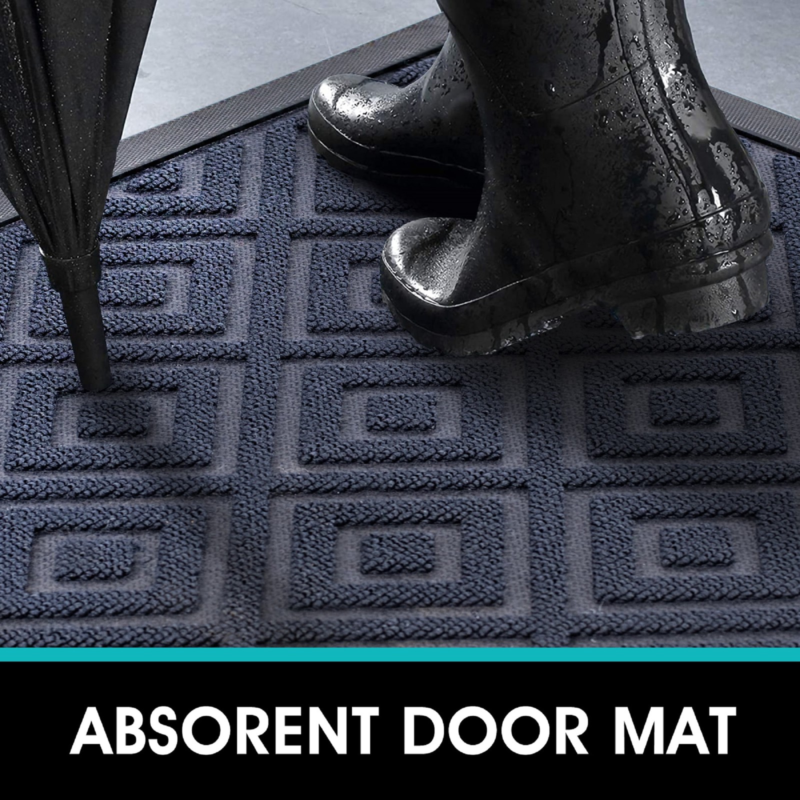 2 PACK Entrance Mat Indoor Outdoor Heavy Duty Front Door Mats Carpet 24''x36''