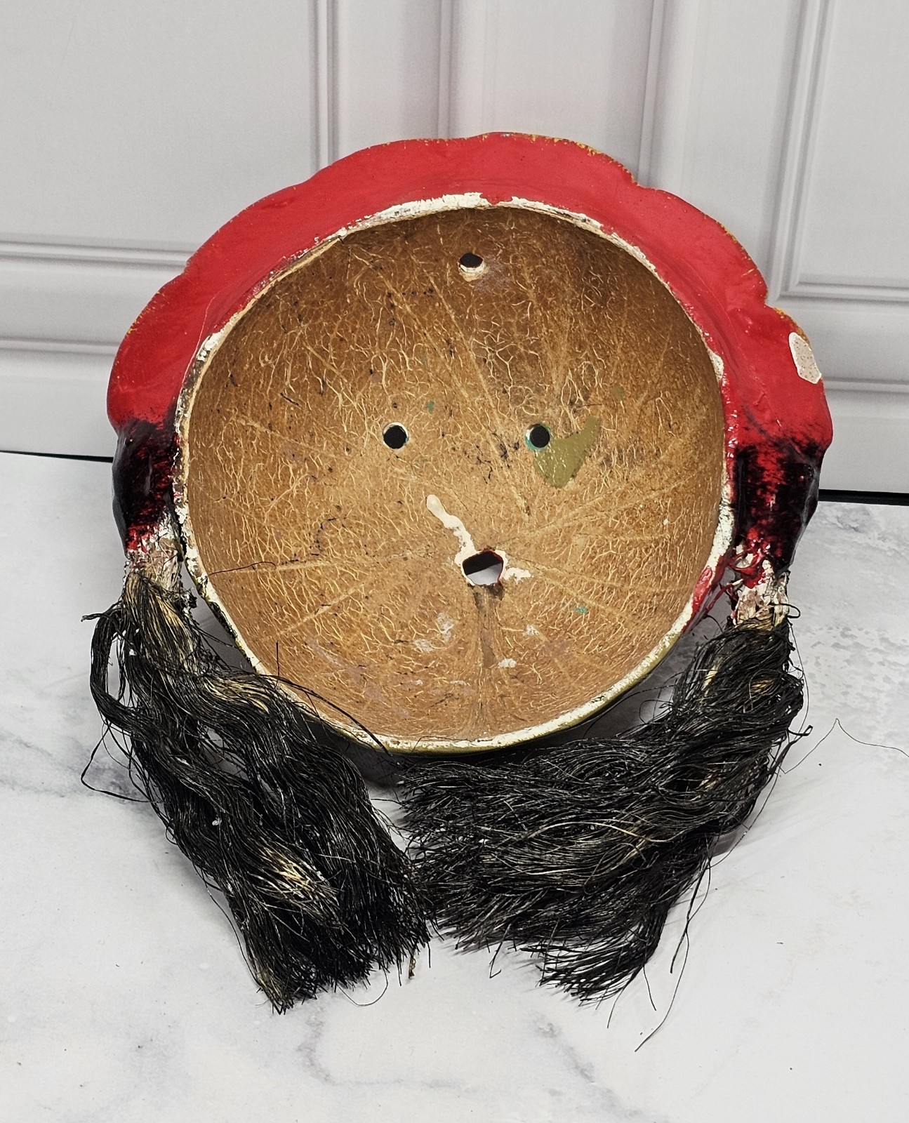 Hand Crafted Mexican Folk Art Coconut Mask