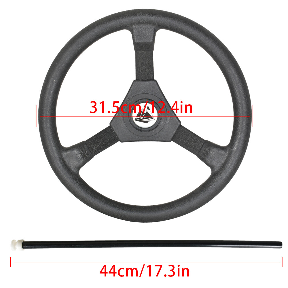 Boat Rotary Steering System Outboard Kit 10FT-17FT Boat Cable With 13.5" Wheel