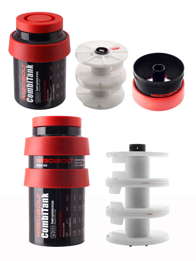 Extended Film Developing Tank 3 Spirals 120 35 4x5 B/W Darkroom Processing US