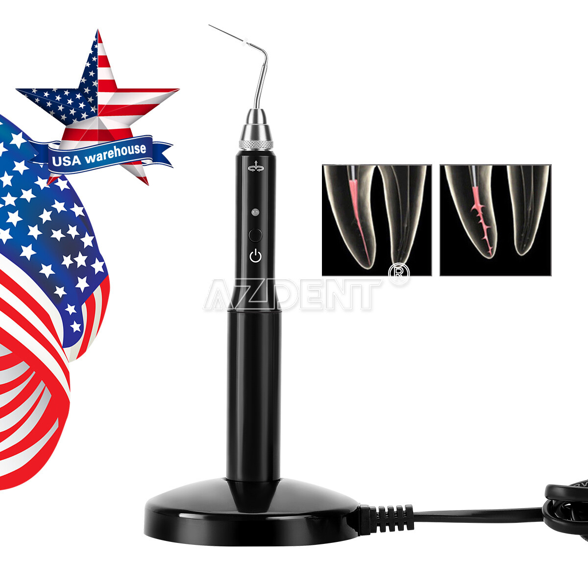 Dental Cordless Gutta Percha Obturation System Endo Heated Pen With 2 Tips