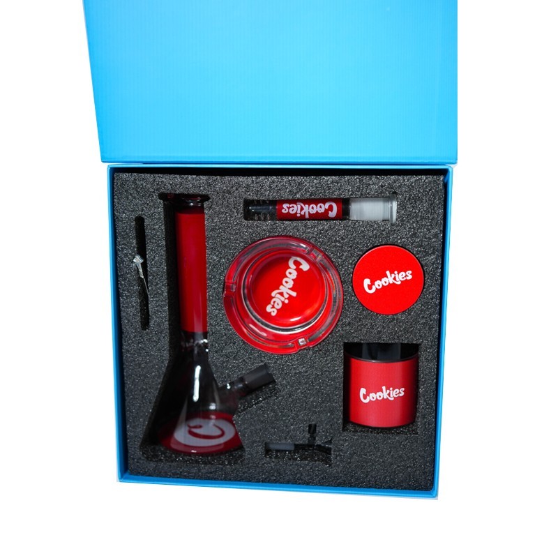 8" Cookies Beaker Set Water Bong Bowl Hookah Tobacco Collector Set