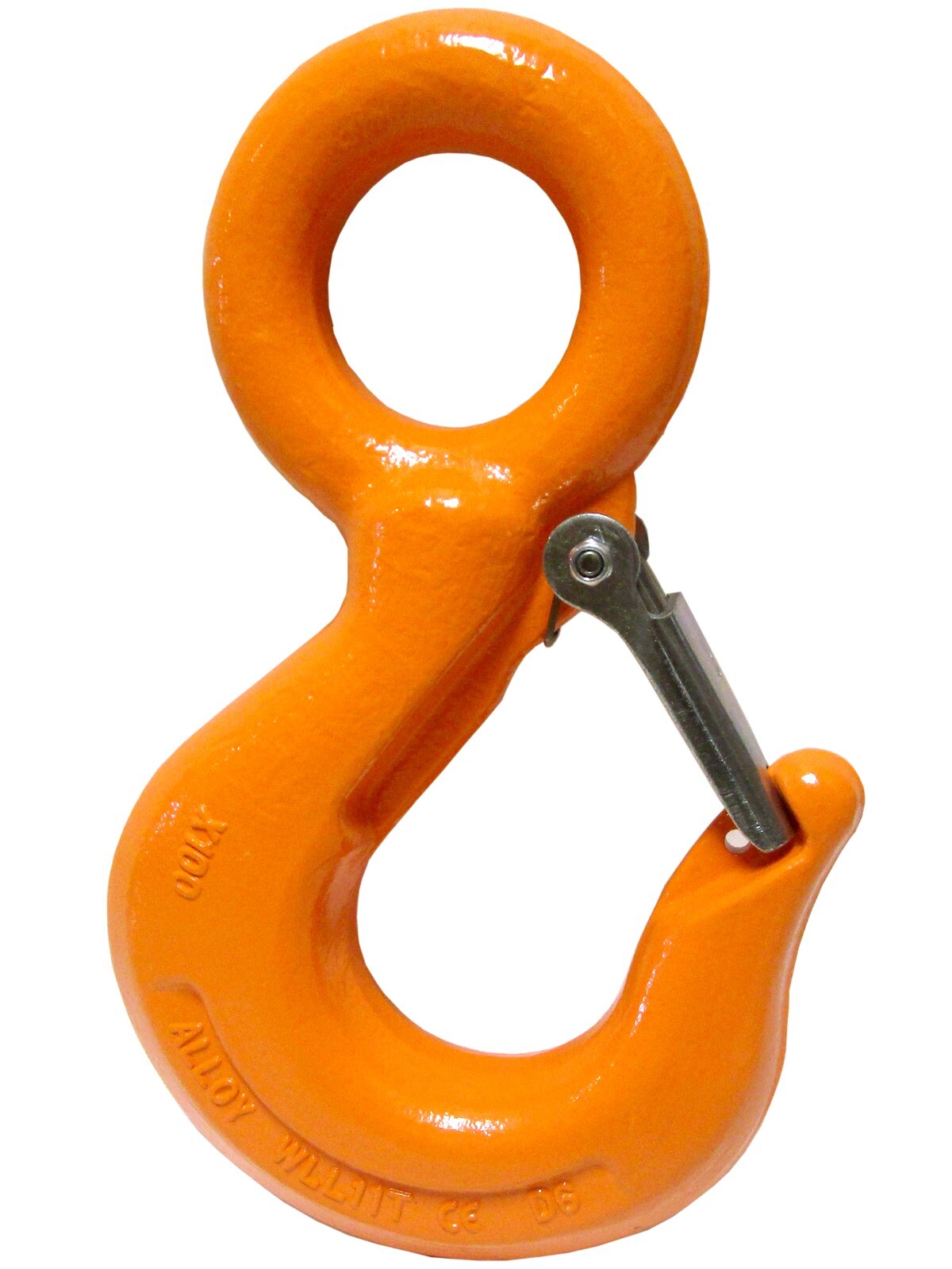 Eye Hoist Lifting Hook Alloy Steel with Safety Latch Overhead Winch Crane