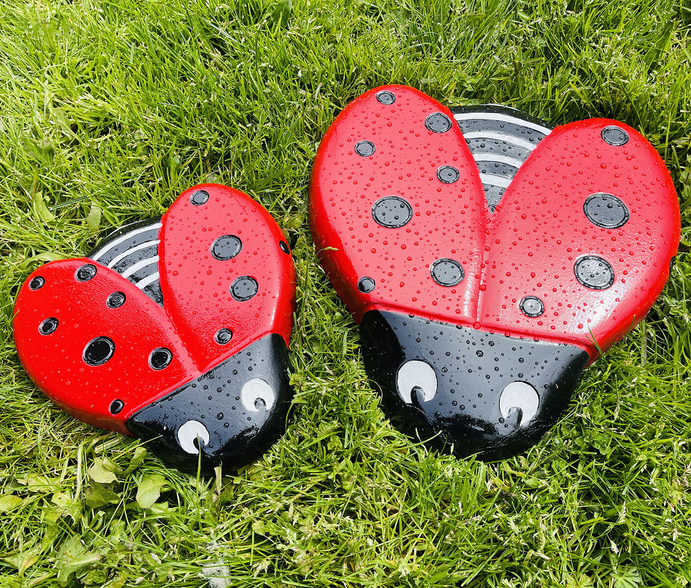 AUTUMN Ladybug Stepping Stone Mold/Form, DIY Walkway Stepping Stone, Set of 3