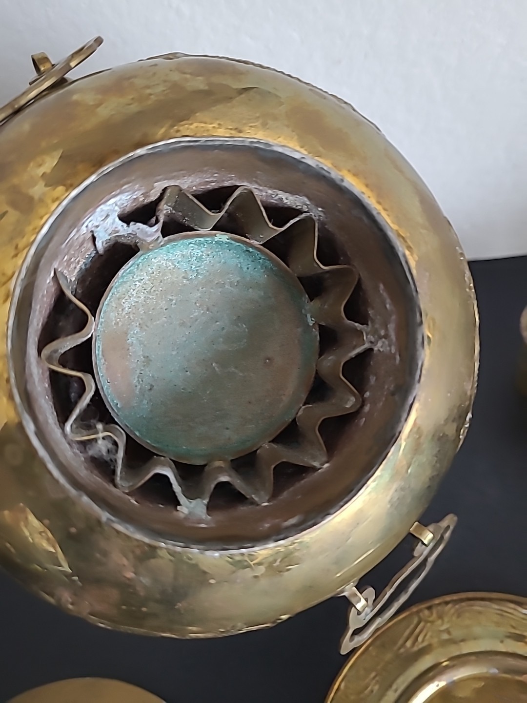 Vintage Chinese Shabu Pot Brass Hot Pot Chiseled Dragon