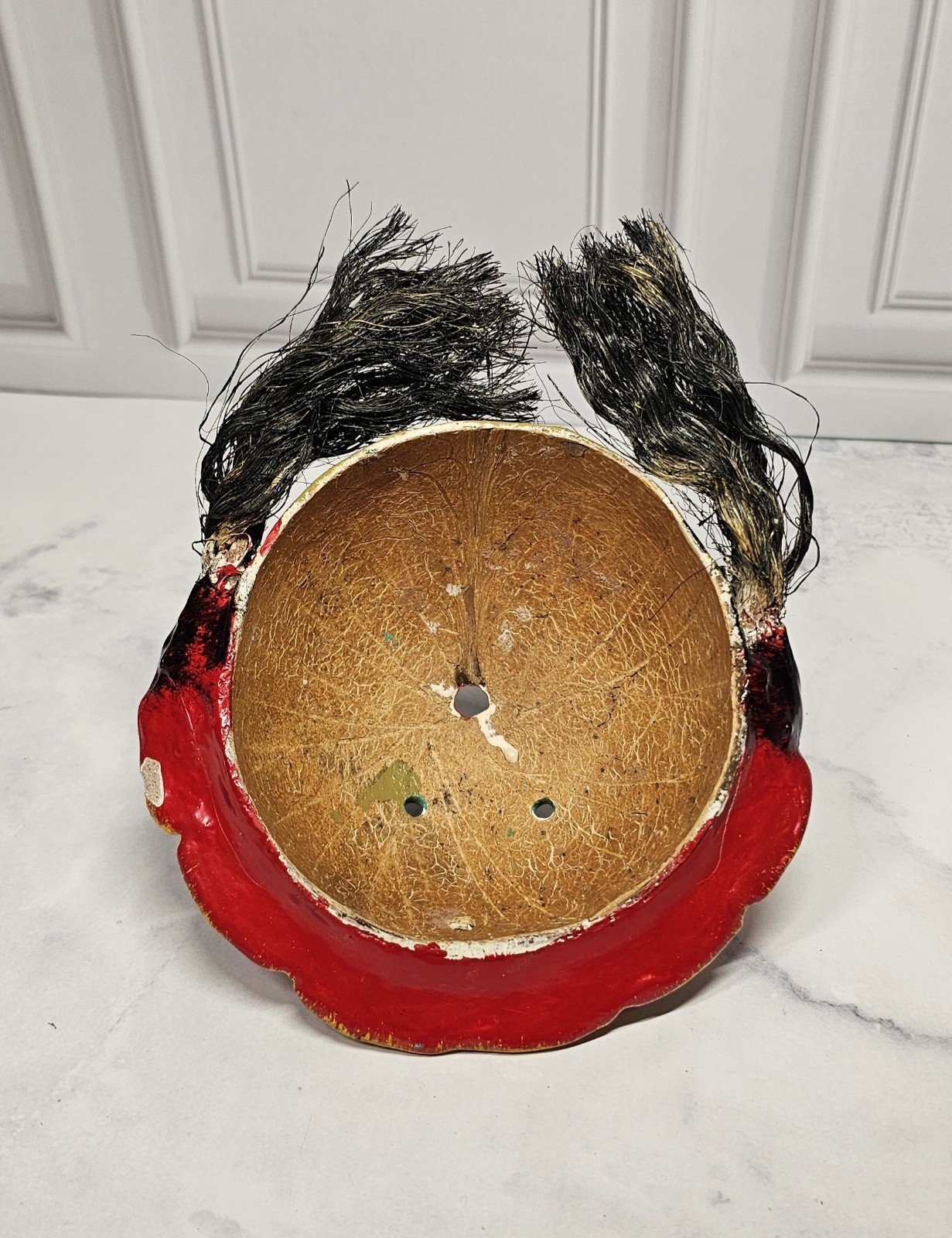 Hand Crafted Mexican Folk Art Coconut Mask