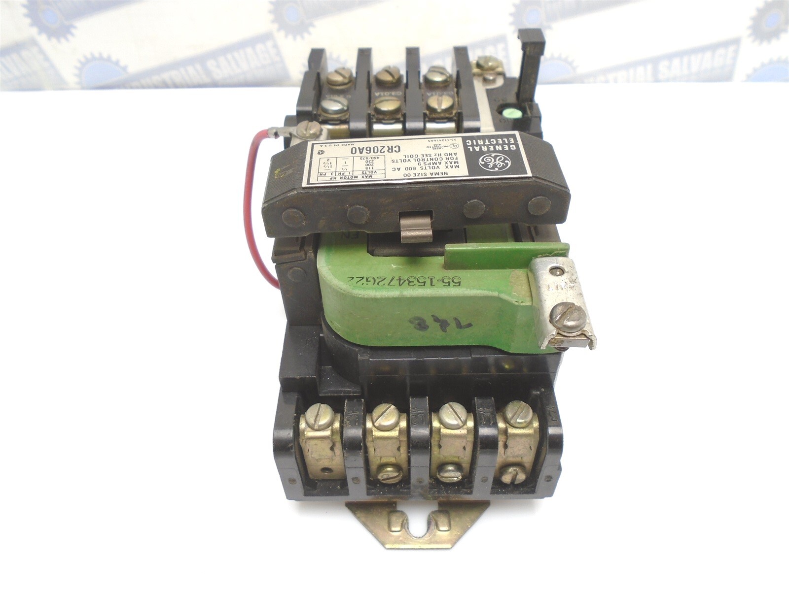 GE - CR206A0 - SIZE 00 STARTER CONTACTOR 9A - 115-575V - 1/3-2HP - 110/120V Coil