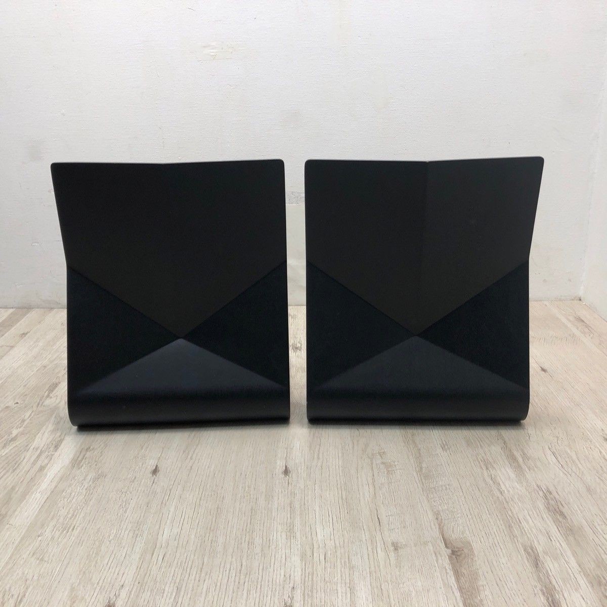 Tendo Mokko Japanese Zaisu Floor Chairs T-5812MR BX Black Set of 2 Stackable