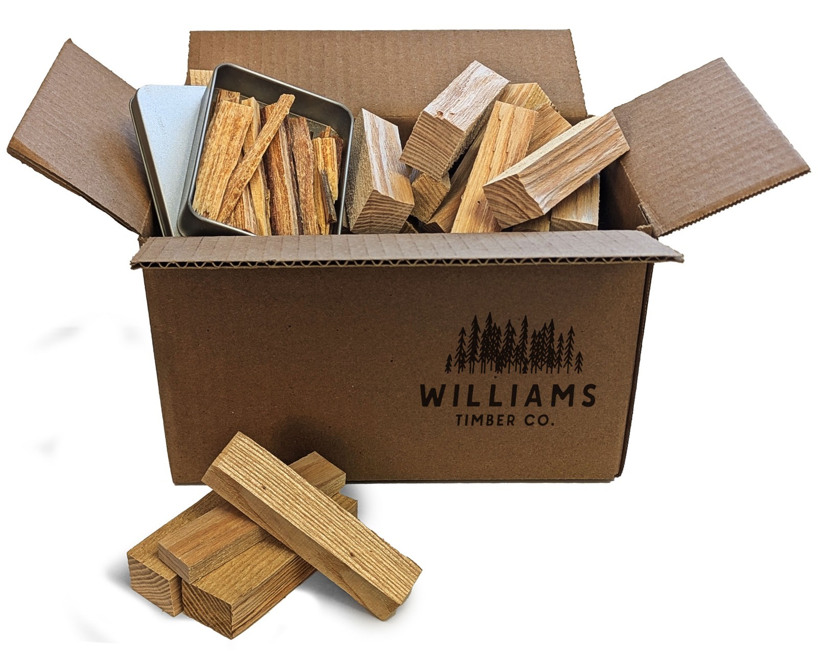 Mini Firewood & Fatwood - 100% Ash Hardwood - 4in Lengths - 5Lbs