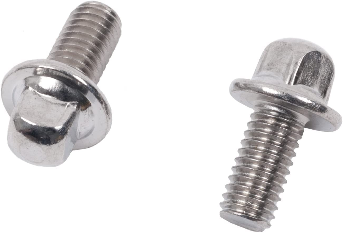 TUOREN Drum Set Hardware 12-Pack Stainless Steel Tight M6 x15mm, silver